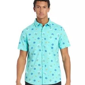Hurley Blue Casual Button Down Shirt with Modern Fit